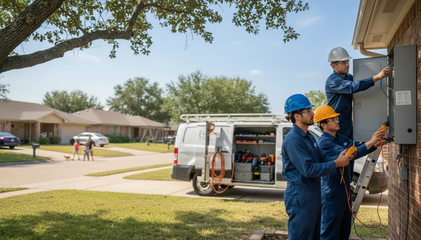 Certified electrician providing emergency electrical services in Teeds Grove, IA